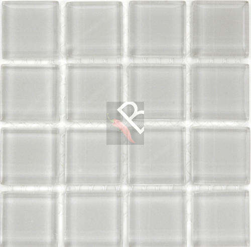 Smooth Crystal Glass Mosaic Brown Grey (Taupe) 23 x 23 x 4mm