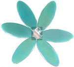 NEW Green Glass Petals 49x20x6mm (No netting)