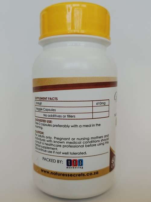 Shilajit - Himalayan resin powder in vegan capsules