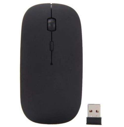 JIE XIN Wireless Mouse Slim - A100 Black