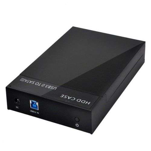 USB 3.0 3.5 Inch SATA Hard Drive Enclosure - Black