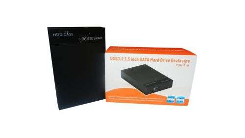 USB 3.0 3.5 Inch SATA Hard Drive Enclosure - Black