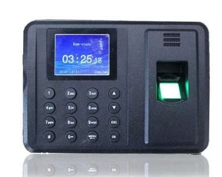 Fingerprint Time Attendance Machine - Black