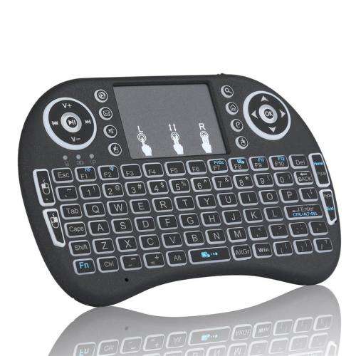 Mini Wireless BackLit Keyboard & Mouse Combo - Black