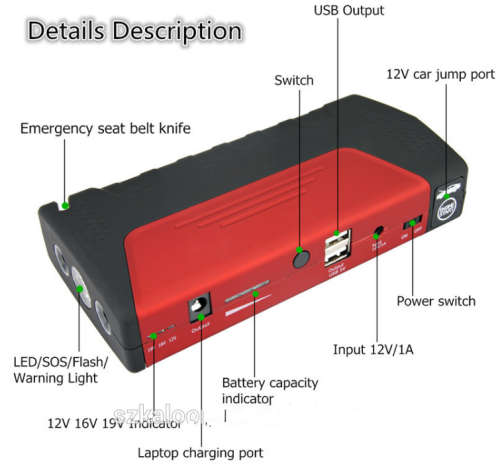 Car Multi-function Jump Starter Emergency Start Power Bank