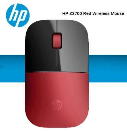 Red HP Wireless Z3700 Mouse