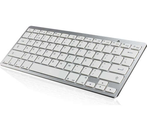 Ultra-slim Wireless 3.0 Bluetooth Keyboard For PCs, Apple Series and Android Devices - White