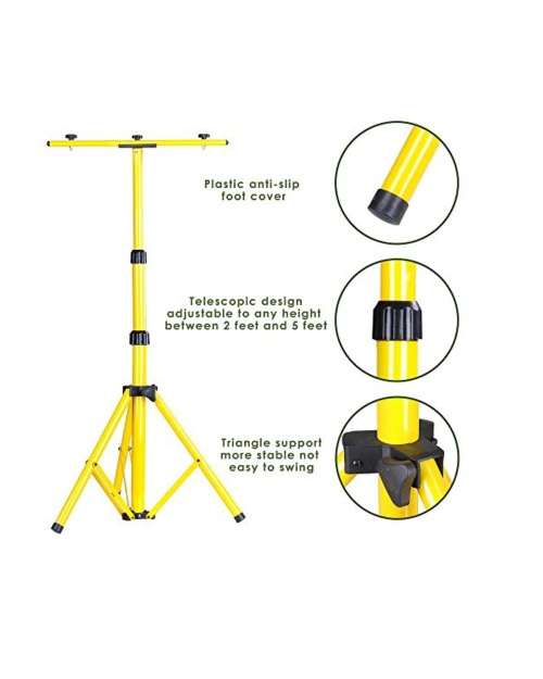 3 x Rechargeable 30W LED Outdoor Floodlight With Portable Adjustable Light Tripod Stand