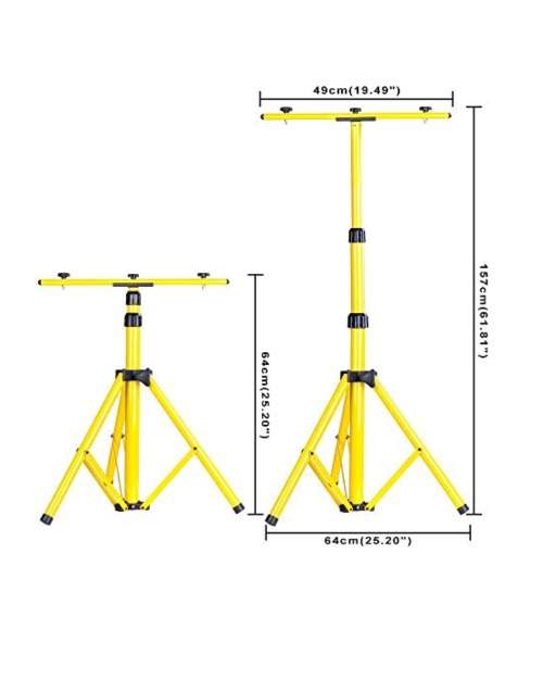 3 x Rechargeable 30W LED Outdoor Floodlight With Portable Adjustable Light Tripod Stand