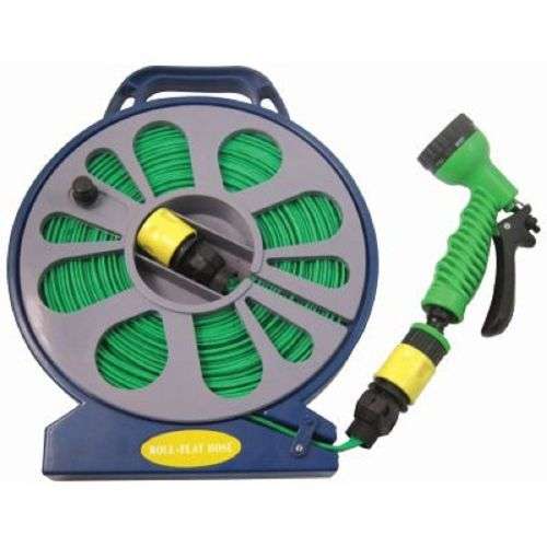 50/15m Flat Hose With 7 Setting Spray Nozzle