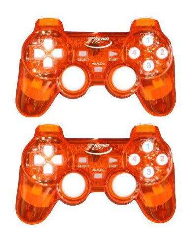 TrendTech Transparent Wired PC Gamepad Controller With LED - 2 in 1