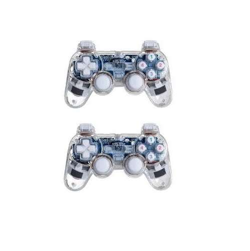 TrendTech Transparent Wired PC Gamepad Controller With LED - 2 in 1