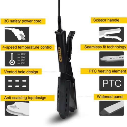 Professional Ceramic Tourmaline Ionic Flat Iron Steam Hair Straightener