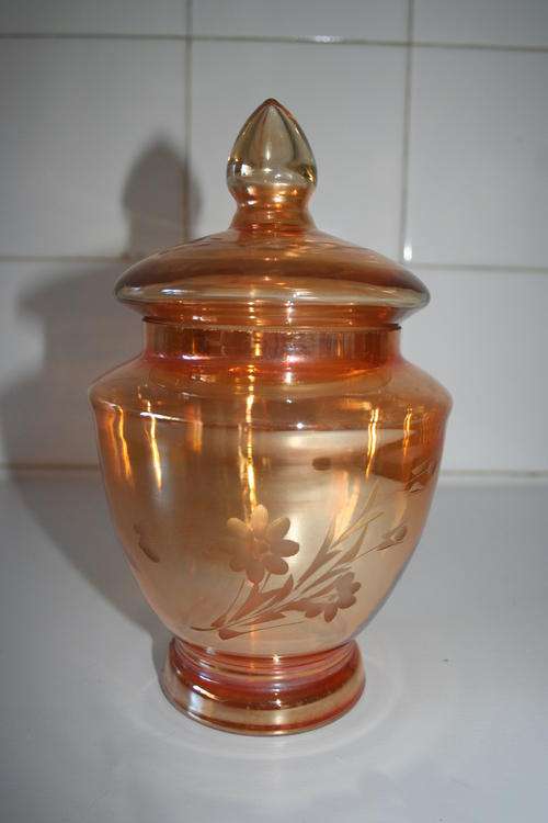 CARNIVAL GLASS JAR