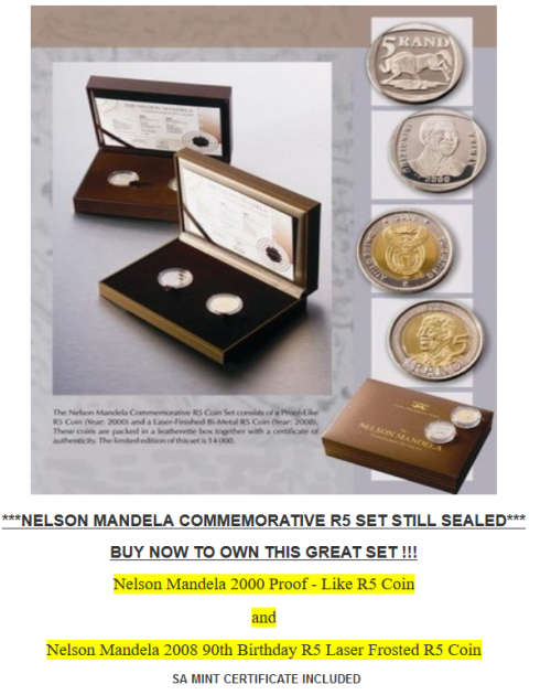 NELSON MANDELA COMMEMORATIVE SET**LOW NUMBER 1737-MINTAGE 14000