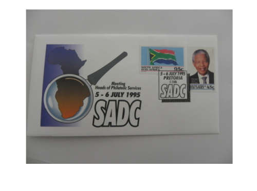 SCARCE MANDELA FDC-5-6 JULY 1995-HEADS OF PHILATELIC SERVICES