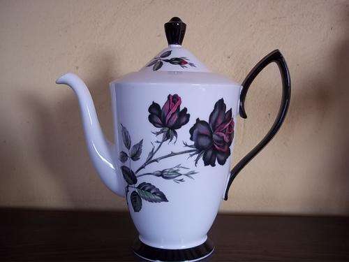 ROYAL ALBERT "MASQUERADE"  COFFEE POT     DRAMATIC !
