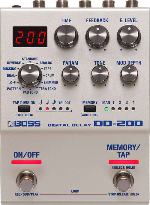 BOSS DD-200 DIGITAL DELAY WITH MODES AND MIDI
