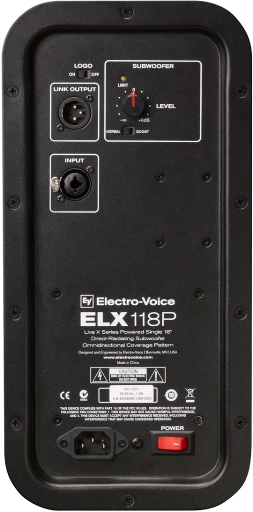 EV ELX118P 18` 700W RMS ACTIVE SUB