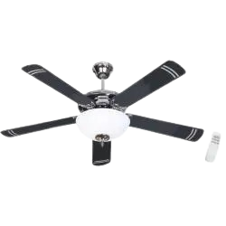 SUNBEAM BLACK CEILING FAN WITH REMOTE AND LIGHT