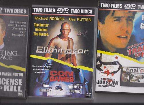 3 dvds with 2 movies on each dvd