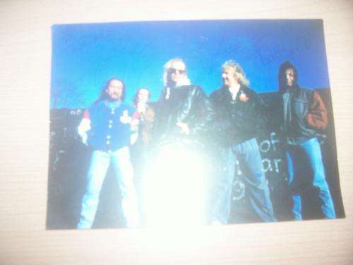 Uriah heep autographed postcard