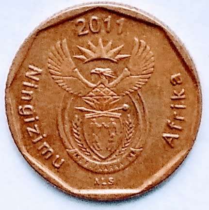 Rare 2011 rsa 10 cent cirulated coin.