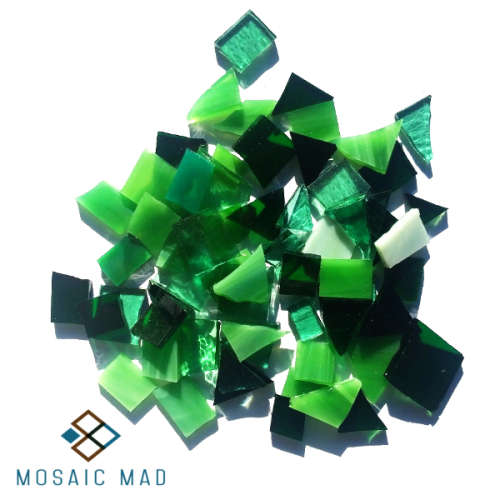 Pre-nipped Tiffany (stained) Glass - Green, 70g