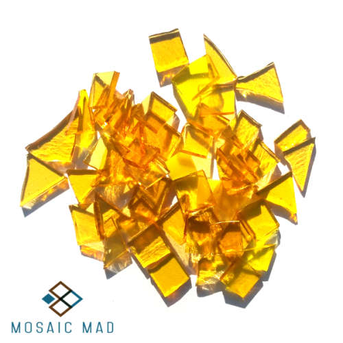 Pre-nipped Tiffany (stained) Glass - Yellow, 70g