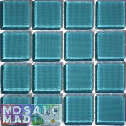 Crystal Glass Mosaic Tiles 23mm x 23mm- TURQUOISE