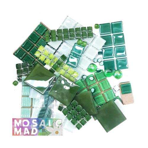 Mixed Media Tile Pack- Green Mix-large