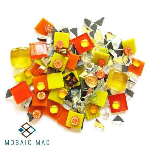 Mixed Media Tile Pack- Yellow/ Orange Mix 250g