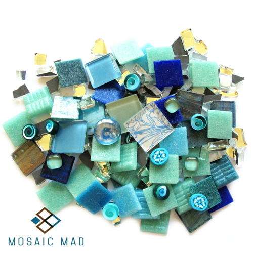 Mixed Media Tile Pack- TEAL/ BLUE Mix 250g