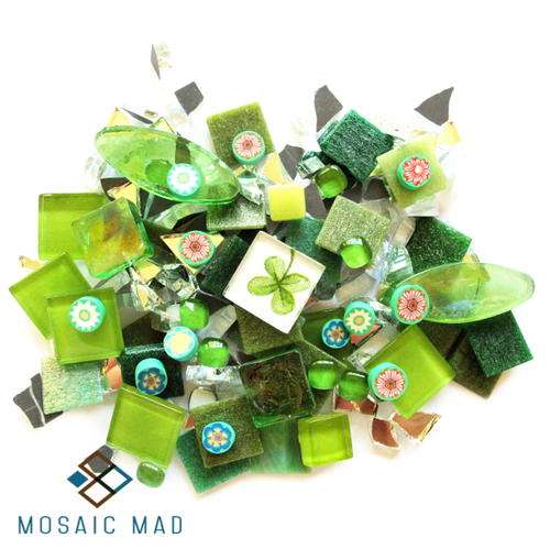 Mixed Media Tile Pack- GREEN Mix 250g