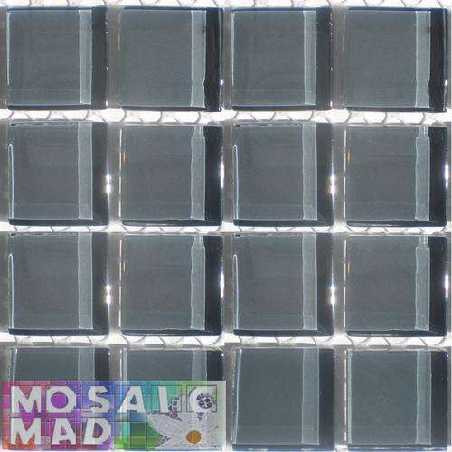 Crystal Glass Mosaic Tiles 23mm x 23mm- SLATE GREY