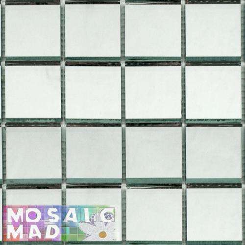 Glass Mosaic Tiles 23mm x 23mm x 4mm - SILVER MIRROR
