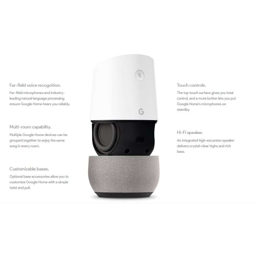 GOOGLE HOME - Smart Speaker with Google Assistant - Stream Music - LIKE NEW!