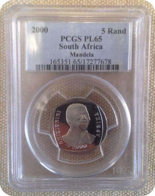2000 R5 - Mandela ("Smiley")  *** PCGS: PL65 *** ONE RAND START!!!!