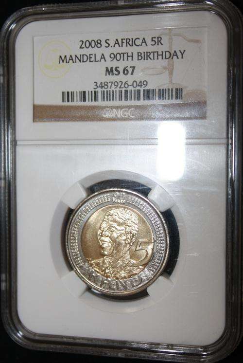 2008 Mandela 90th Birthday R5 - NGC Graded - MS67 - R1 START