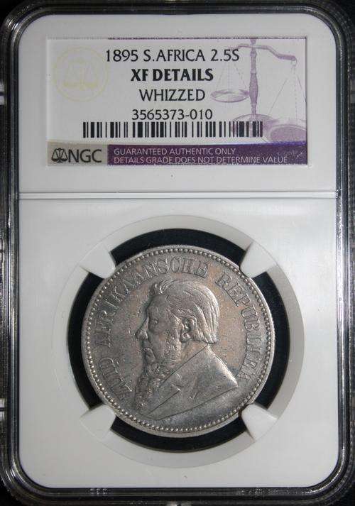 1895 ZAR 2.5 Shillings / Half Crown ***NGC: XF Details*** - Very Scarce!!!