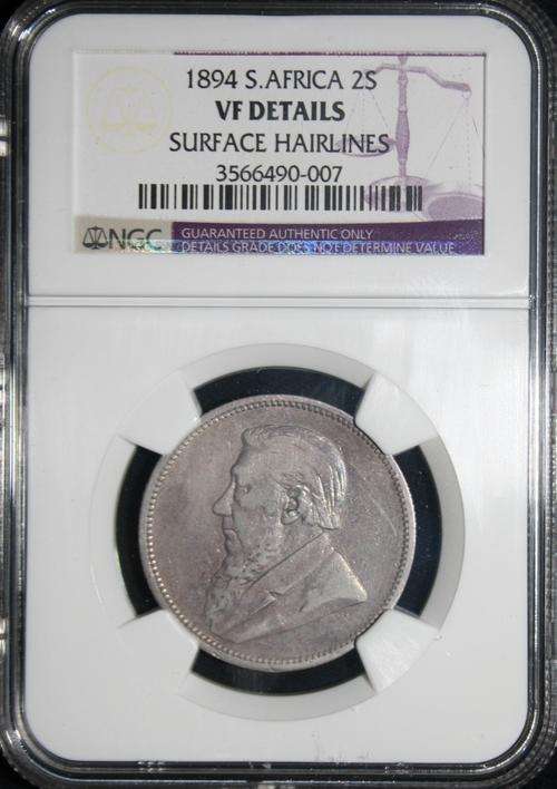 1894 ZAR 2 Shillings / Florin ***NGC: VF Details*** - Very Scarce!!!