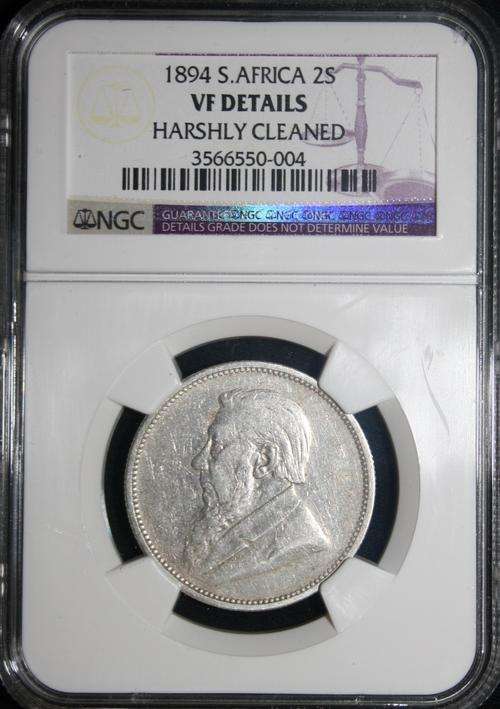 1894 ZAR Two Shillings / Florin ***NGC: VF Details*** - Very Scarce!!!