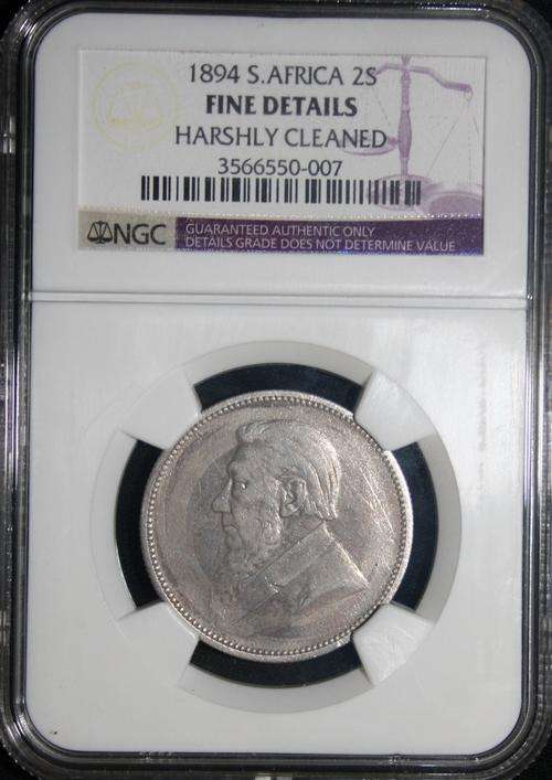 1894 ZAR 2 Shillings / Florin ***NGC: Fine Details*** - Very Scarce!!!