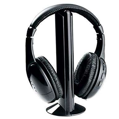 Wireless Headphones/Headset 5 IN 1 - For TV Computer 3.5mm High-fidelity sound Headset With FM radio