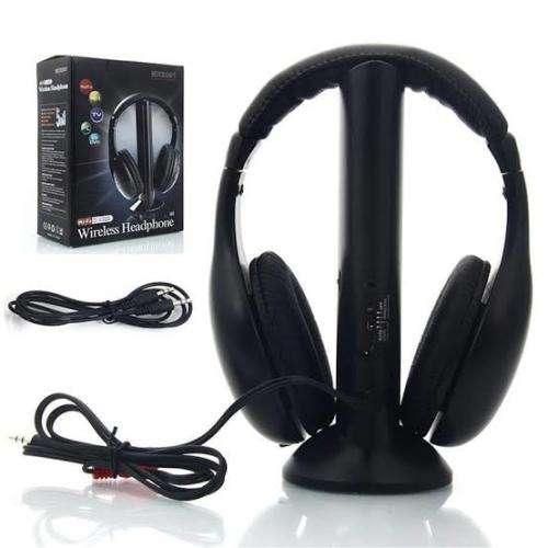 Wireless Headphones/Headset 5 IN 1 - For TV Computer 3.5mm High-fidelity sound Headset With FM radio