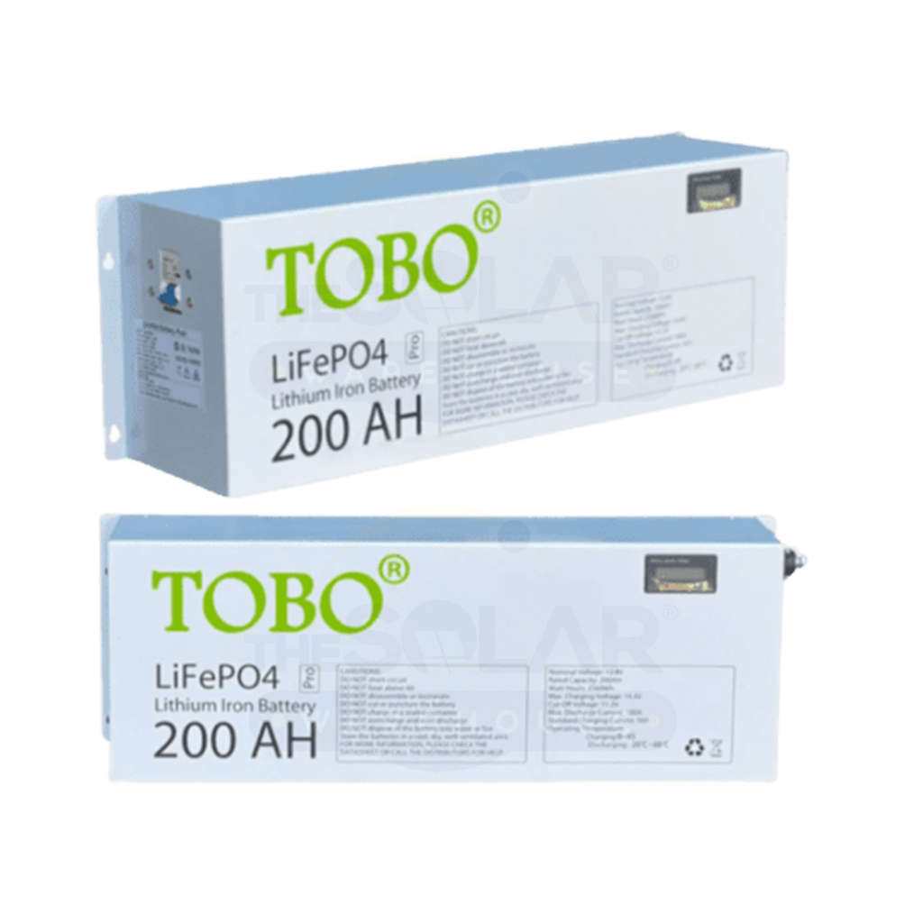 Tobo 12v 200ah 2.56kwh lithium battery LifePO4
