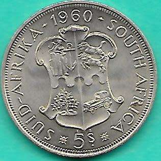 1960 - Five Shilling / Crown   - EF condition as per scan.