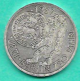 1237 -1987 750 JAHRE BERLIN 10 DEUTSCHE MARK