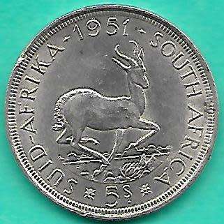1957 5 SHILLINGS SUID AFRIKA SOUTH AFRICA SEE PER SCAN