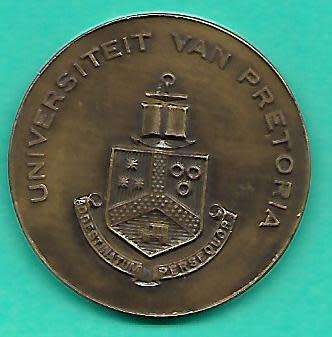 HONOURABLE MEDALLION OF THE UNIVERSITY OF PRETORIA SEE PEER SCAN